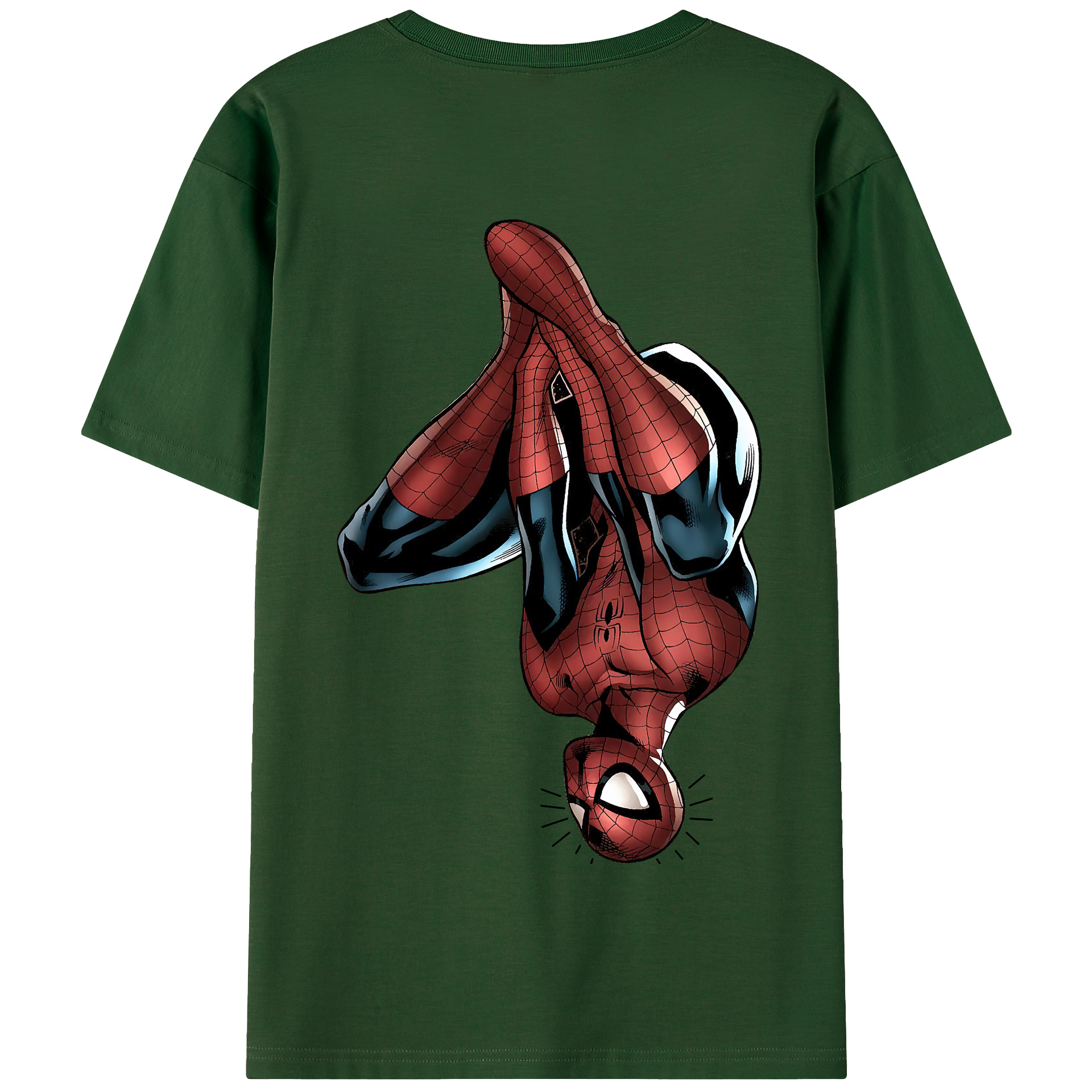 （画像用） Spider Man スパイダーマン 綿100％半袖Tシャツ（背面プリント）
